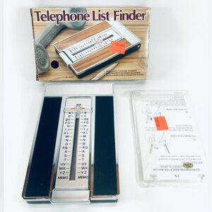 Vtg MCM Repertoire Telephone List Finder Address Memo Flip Rolodex Directory NOS